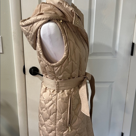Kate Spade Bew York Spring Quilted Lin belted Vest S - Picture 5 of 9